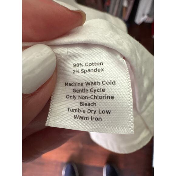 Talbots White Ruffle Blazer with Cream Buttons Womens Size 24 - Picture 8 of 8